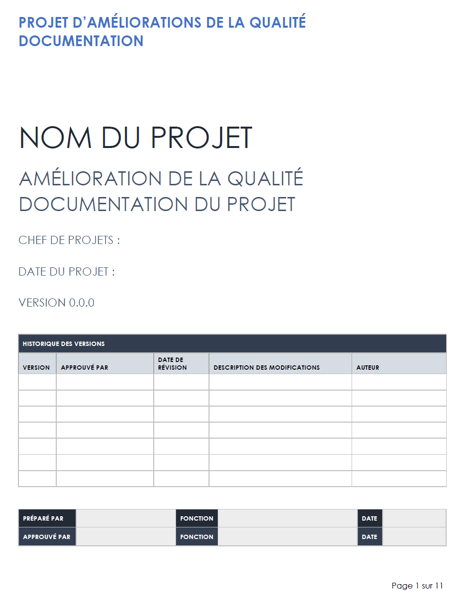 Documentation du projet d'amélioration de la qualité