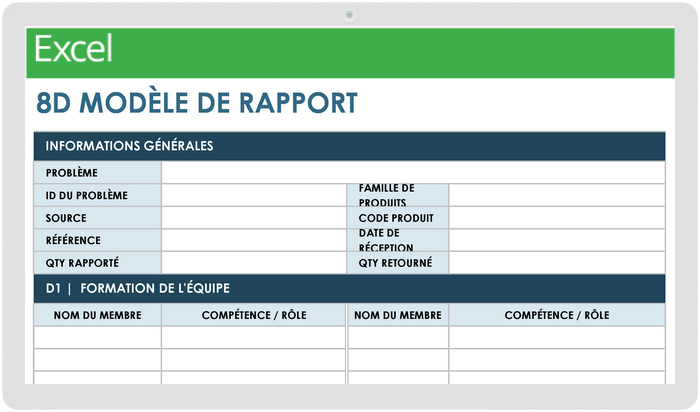  Modèle de rapport 8D