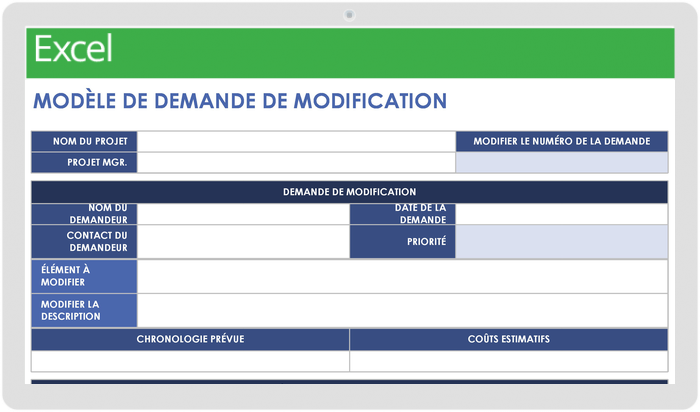 Gestion de l'intégration du projet de demande de changement