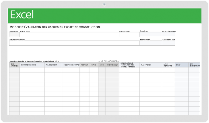 Évaluation des risques du projet de construction