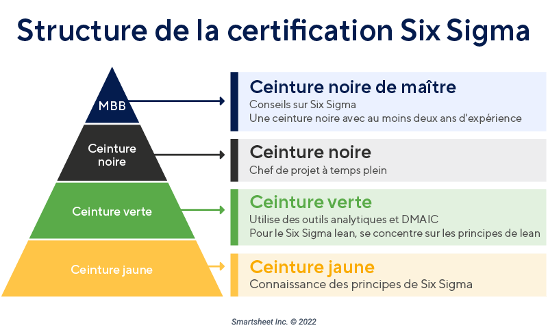 Pyramide de ceinture Six Sigma